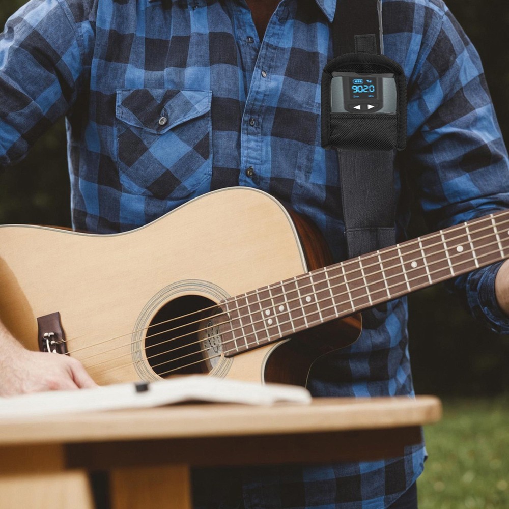 Portable Nylon Wireless Bodypack Transmitter Pouch with Transparent Front