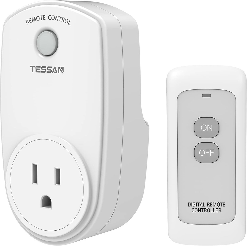 1 Remote Control Outlet, Wireless Plug Switch for Lights, 1200W, 100ft RF Range