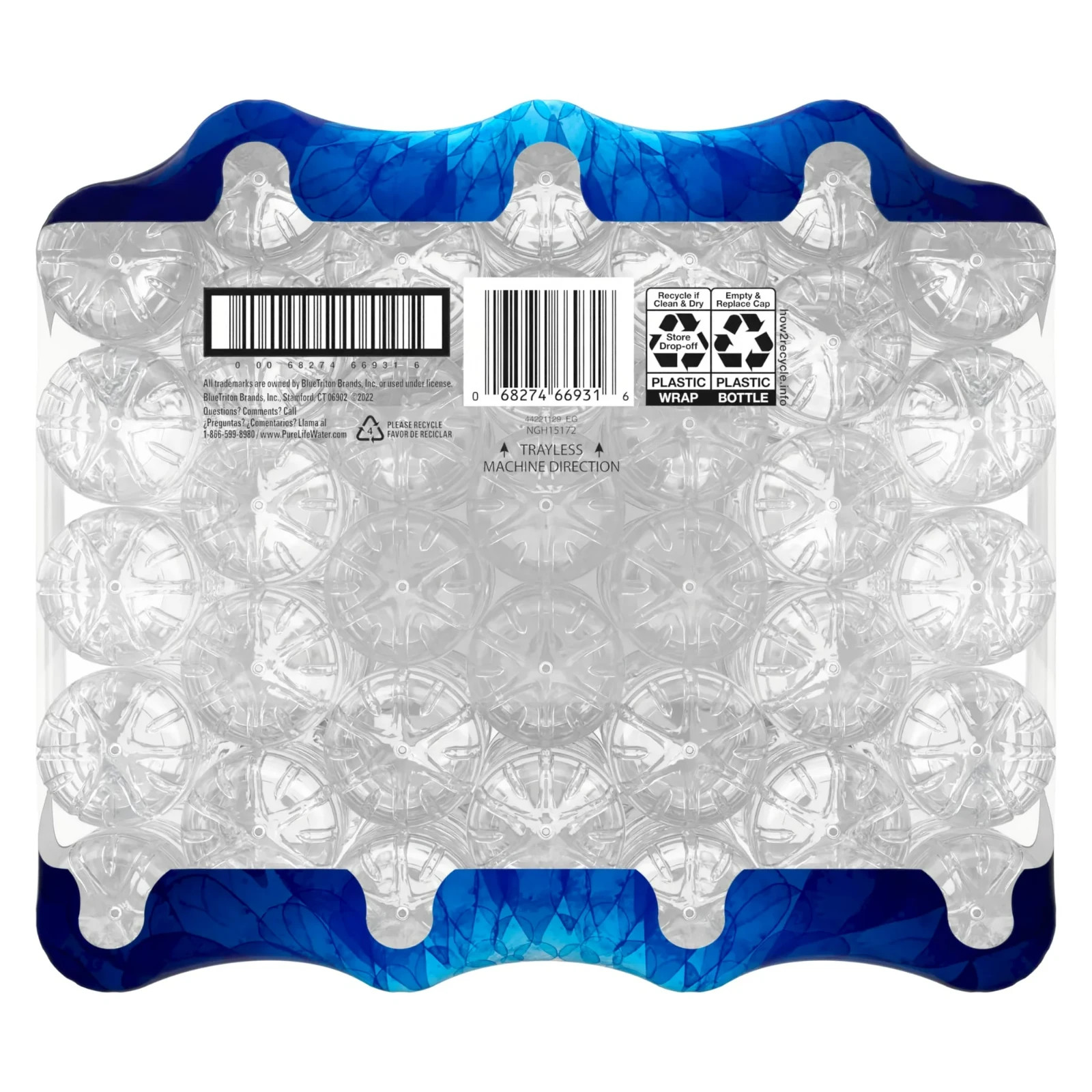 Pure Life Purified Water, 16.9 Fl Oz / 500 mL, Plastic Bottled Water (35 Pack)