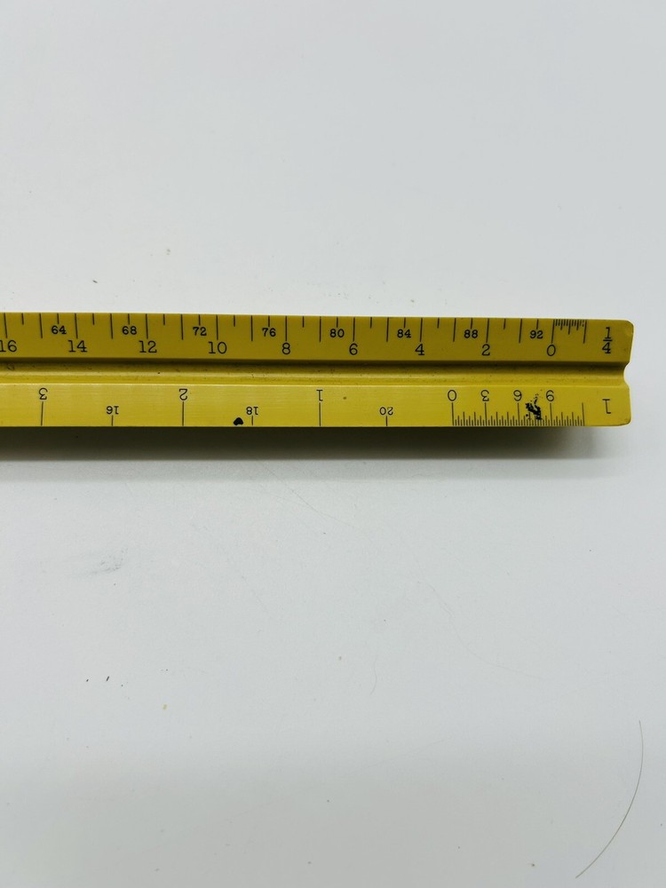 Vintage Architect Triangle 3 Sided Drafting Ruler Scale POST 1301P Made in USA