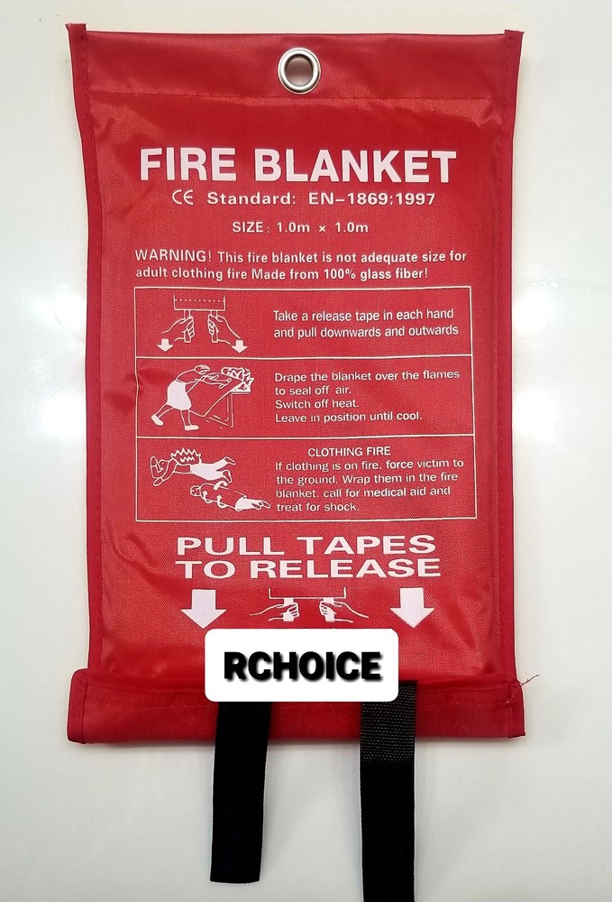 1Fire Blanket for Home 1.0m X 1.0m , Fire Suppression Blanket, Emergency Use