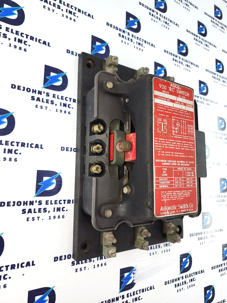 ASCO 927P RC SWITCH 75 AMPS