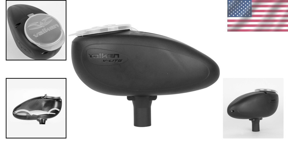 Integrated 200 Round Gravity-Fed Paintball Loader - Quick Loading & Clear Lid