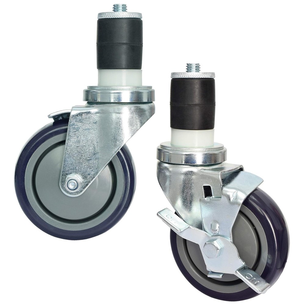 MySit 4 inch Work Table Caster Wheels for Commercial Kitchen Prep black