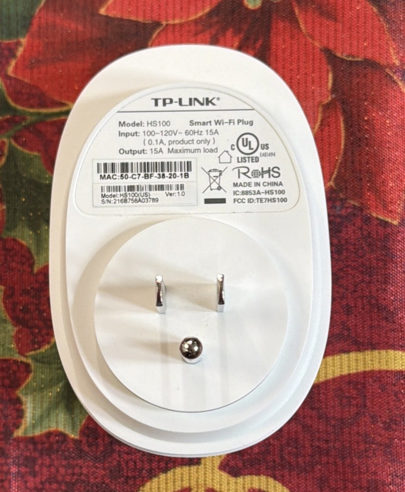 TP-Link HS100 Wi-Fi Smart Plug *Tested & Free-Ship*