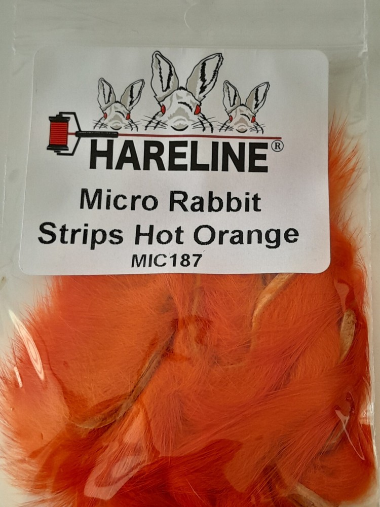 Hareline Micro Rabbit Strips All Colors Cut Thinner Than Regular 11in Long