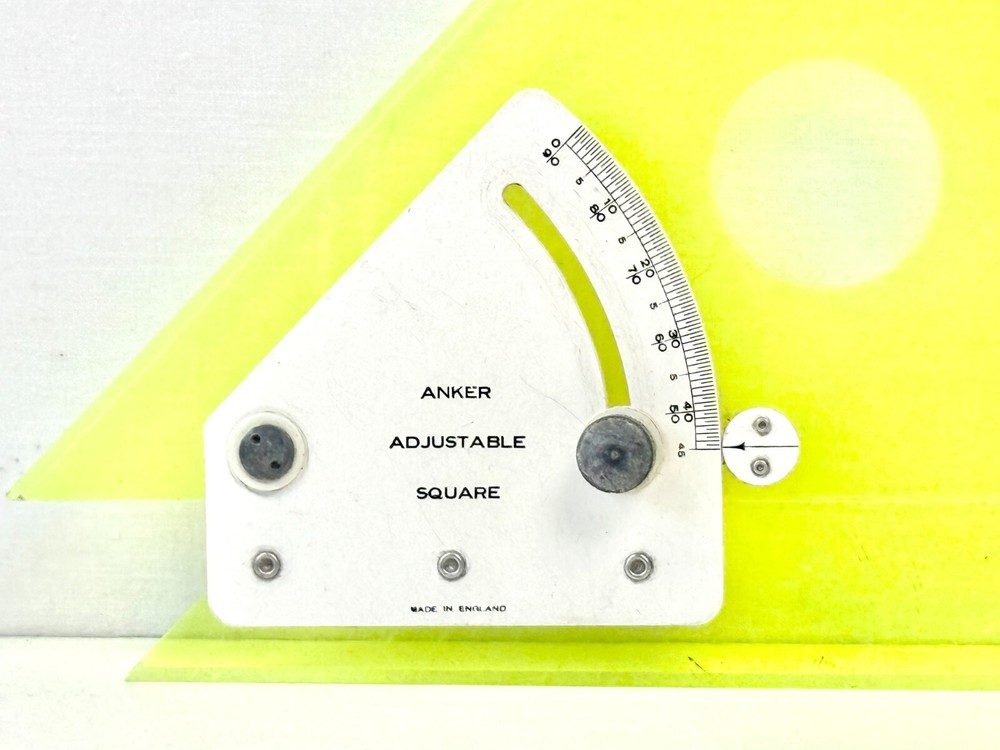 Vintage Anker Adjustable Square Made in England Fluorescent Drafting Tool