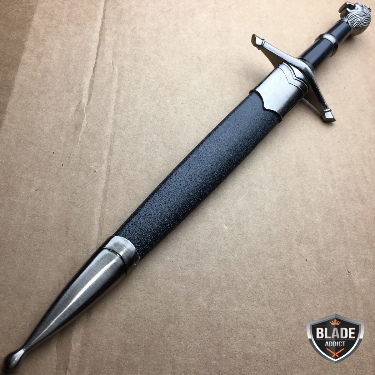 15.5" NARNIA LION'S HEAD MEDIEVAL ORNATE KNIGHT FANTASY DAGGER Sword KNIFE LARP