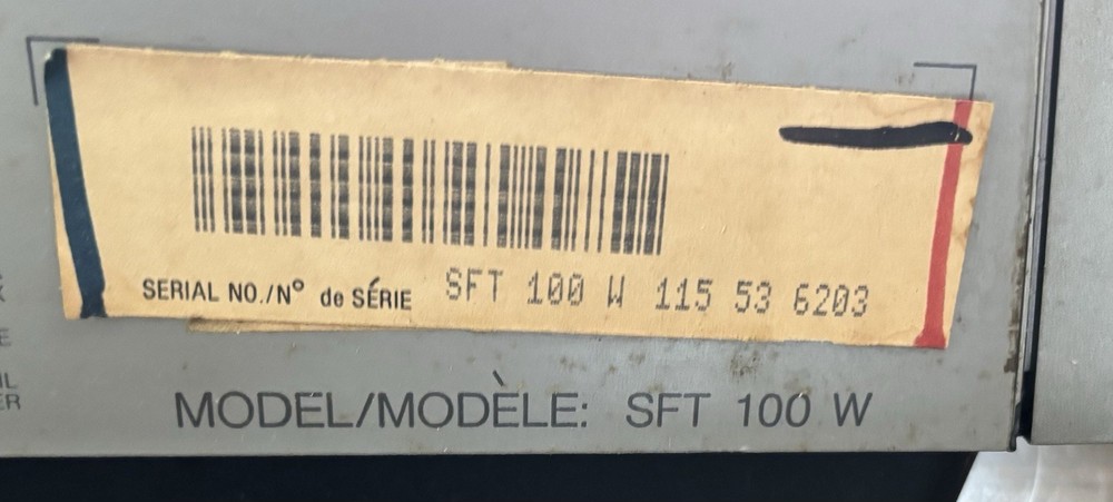 RCA SelectaVision CED Video Disc Player Model SFT 100 W Unable to Test