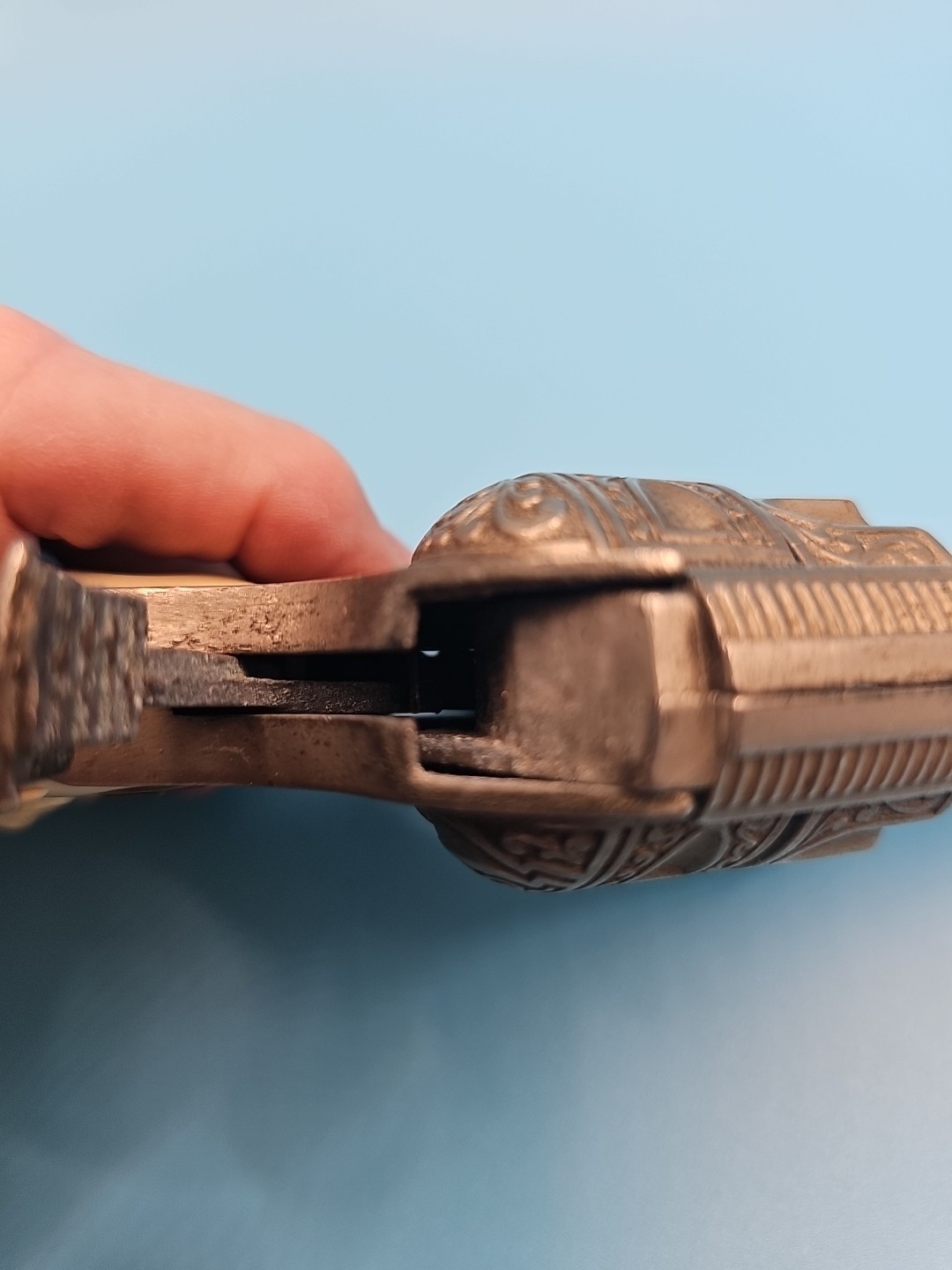 *Rough* Hubley Texan Jr. Childs Toy Cap Gun Texas Long Horn Steer Handle