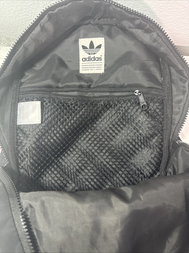 Adidas, Black Medium Size Nylon Backpack