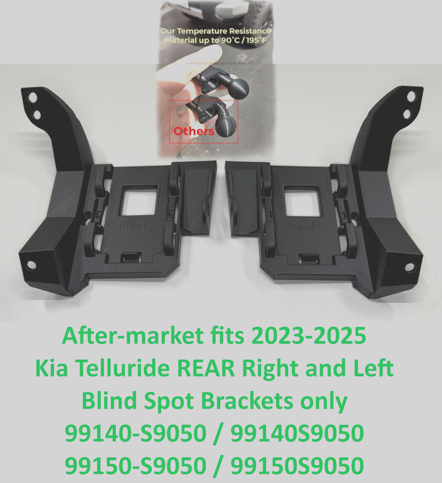 2023-2025 Kia Telluride REAR Right and Left Blind Spot Brackets After-market