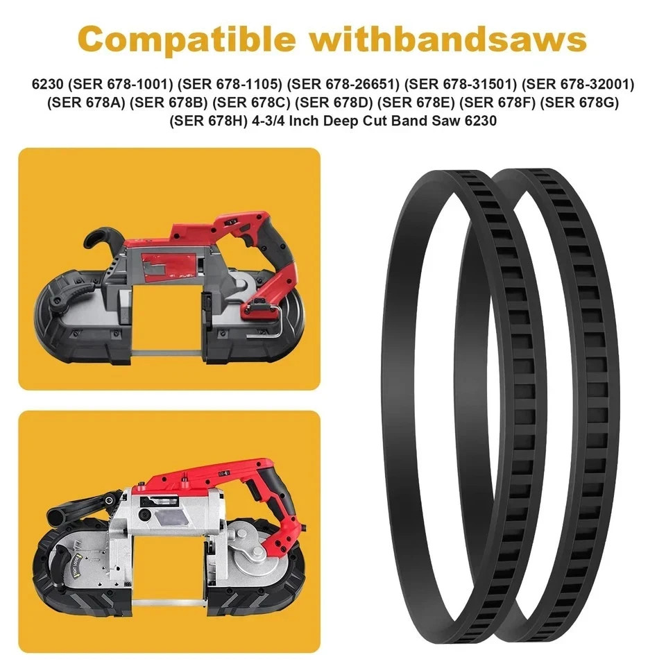 4 Pack 650721-00 Bandsaw Rubber Tires Replacement for Dewalt Band Saw Tires a...