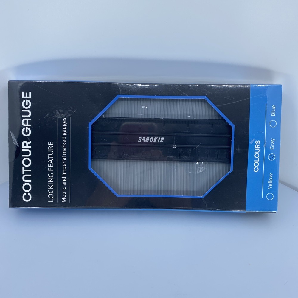 Blue 10” Contour Gauge with Locking Feature Precise Size Measure Tile Cuts