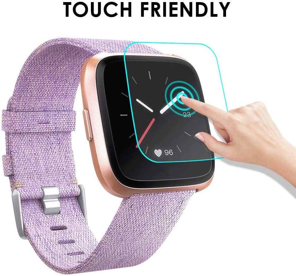 2-Pack Tempered Glass Screen Protector For Fitbit Versa Fitbit Versa Lite Watch