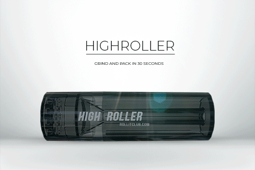 CLEAR HIGHROLLER Herb Grinder & Cone Loader | Portable Pre Roll Cone Filler | RD