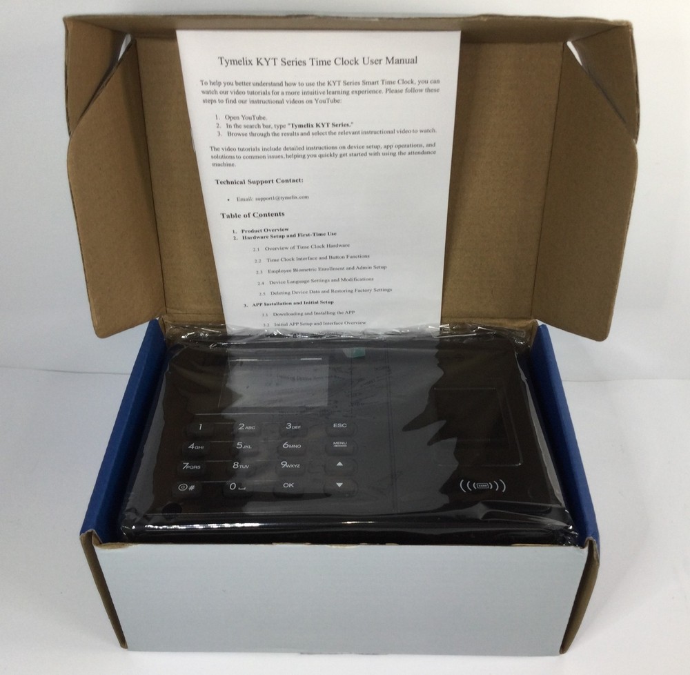 App-Based Time Clock–Employee Fingerprint Attendance, iOS/Android w/10 IC Cards