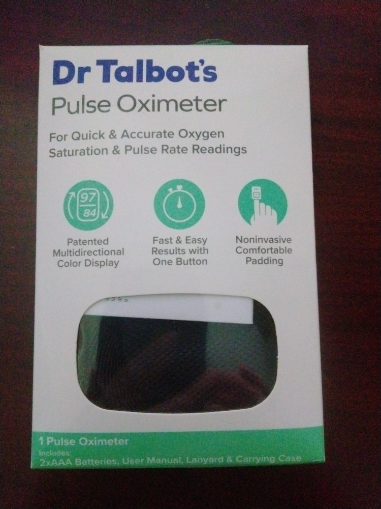 Dr. Talbot's Pulse Oximeter Quick Accurate Oxygen Readings