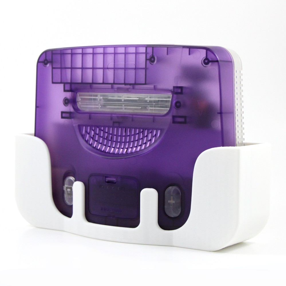 Nintendo 64 Console Wall Mount Holder Downward Facing Controller Port Access N64