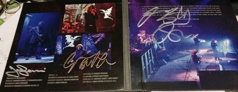 BLACK SABBATH "THE END" 2017 TOUR SIGNED (X3) CD FROM MERCH TABLE!!!