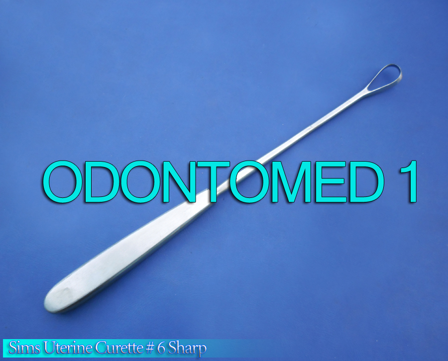 Sims Uterine Curettes  # 6 Sharp Blade OB/GYN Surgical Instruments