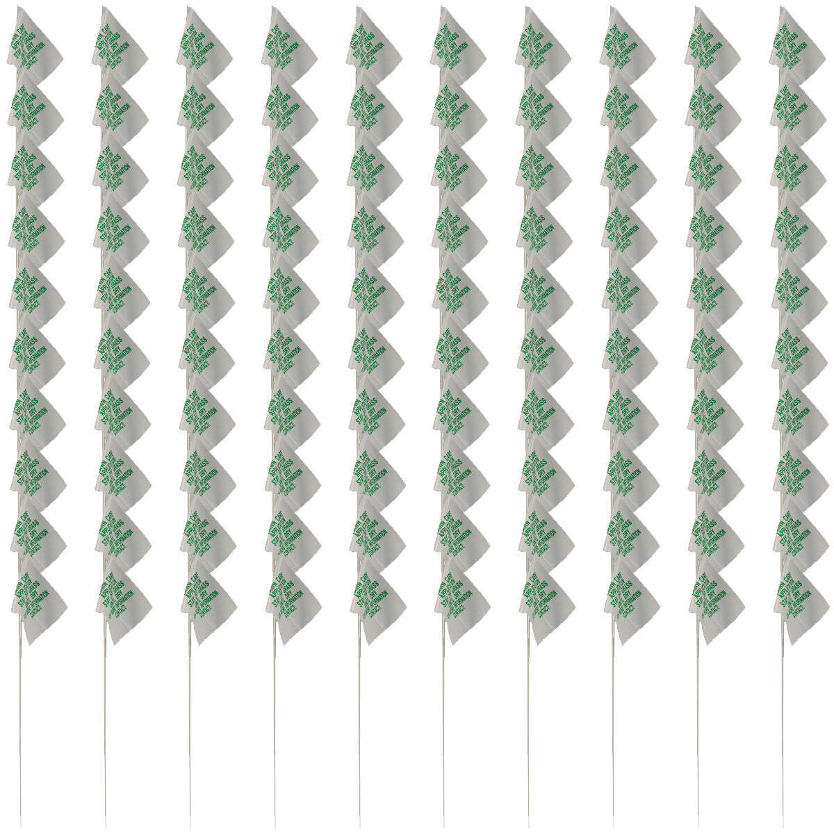Lawn Care Application Fertilizer Flag Marker Stay Off Grass Marking Flags 100 Pk