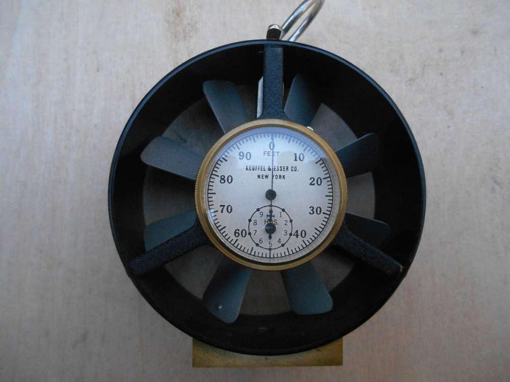 ANTIQUE K & E 5953 ANEMOMETER , WITH CASE AND BOX