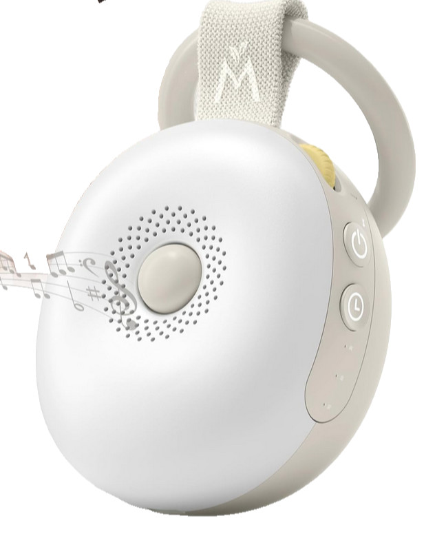 White Noise Machine Portable 10 Sounds Rechargeable Lights Memory Timer Hanging