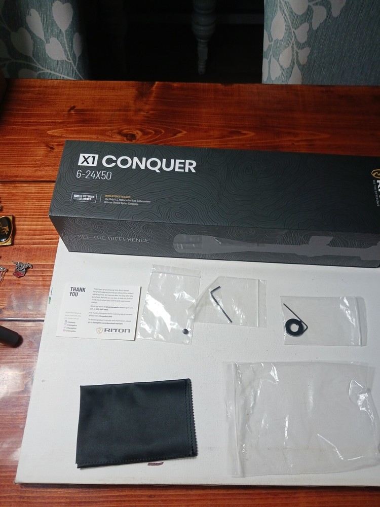 Box Only Riton X1 Conquer 6-24x50 Scope Box Only