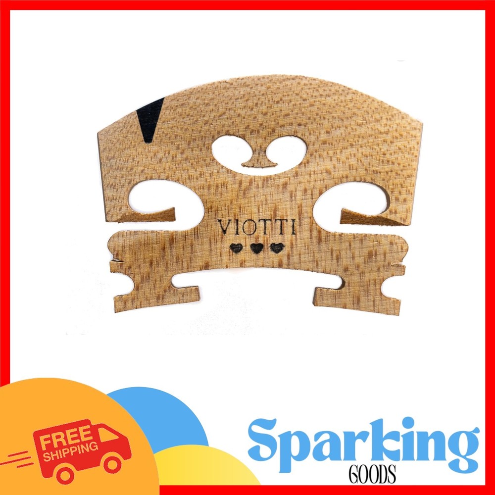 Pre-Cut 4/4 Violin Bridge: Solid Maple & Ebony for Enhanced Sound & Aesthetics