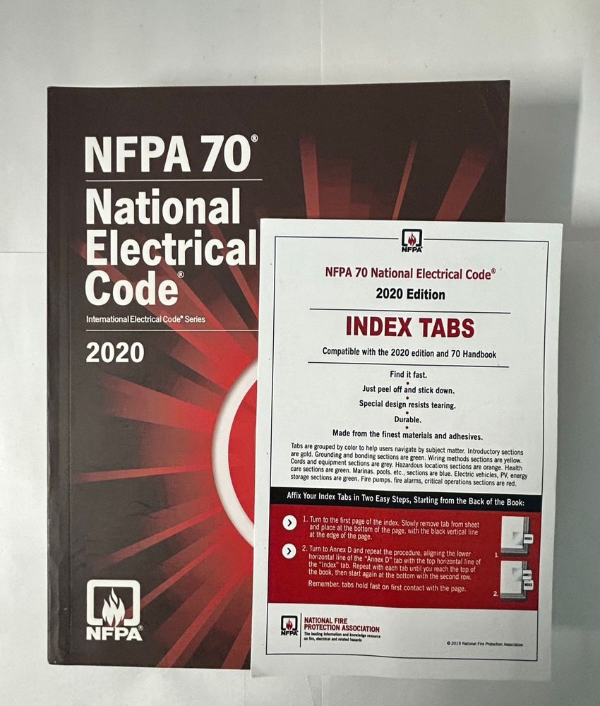NFPA 70, National Electrical Code  2020 Paperback + Index tabs