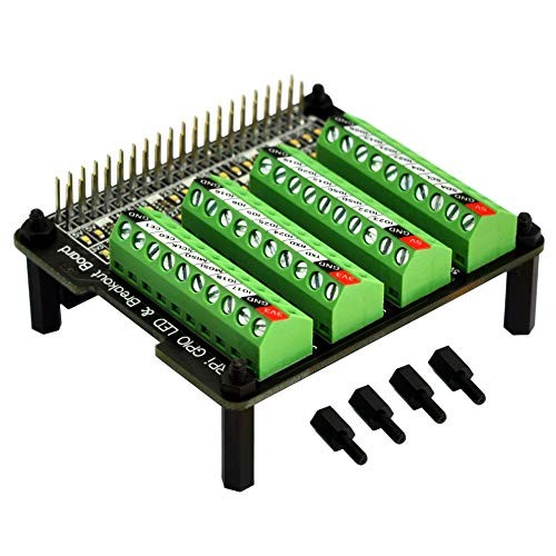 RPi GPIO Status LED & Terminal Block Breakout Board HAT for Raspberry Pi A+