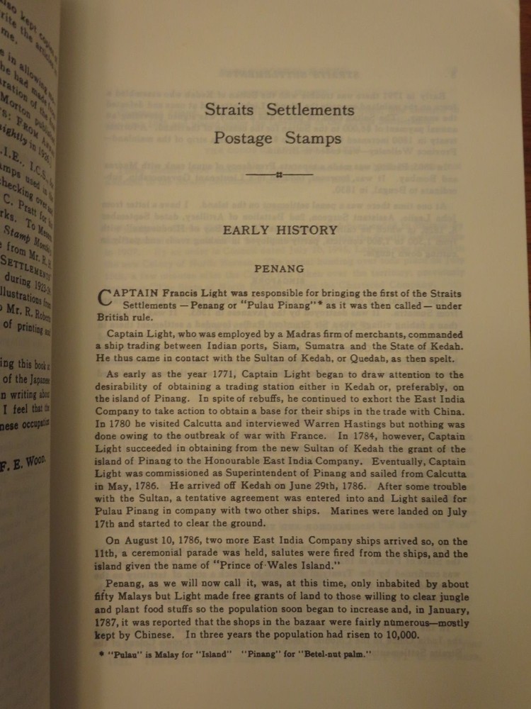 Straits Settlements Postage Stamps & Protected States Malaya F. E. Wood