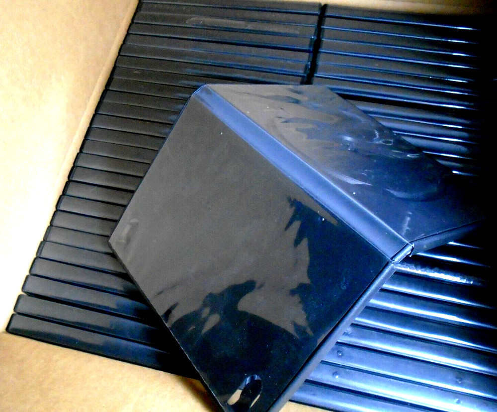 (50) Black empty standard replacement single DVD cases boxes 14 mm disc