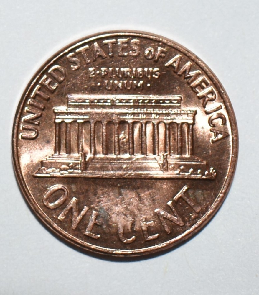 1970 D Strike Through Missing Letters Broad Strike Error R & O Uncirculated Red