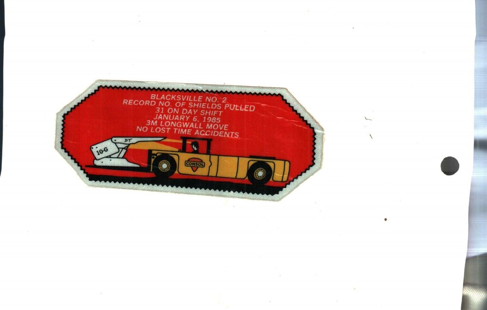 NICE BLACKSVILLE 2 CONSOL COAL CO. COAL MINING STICKER # 814