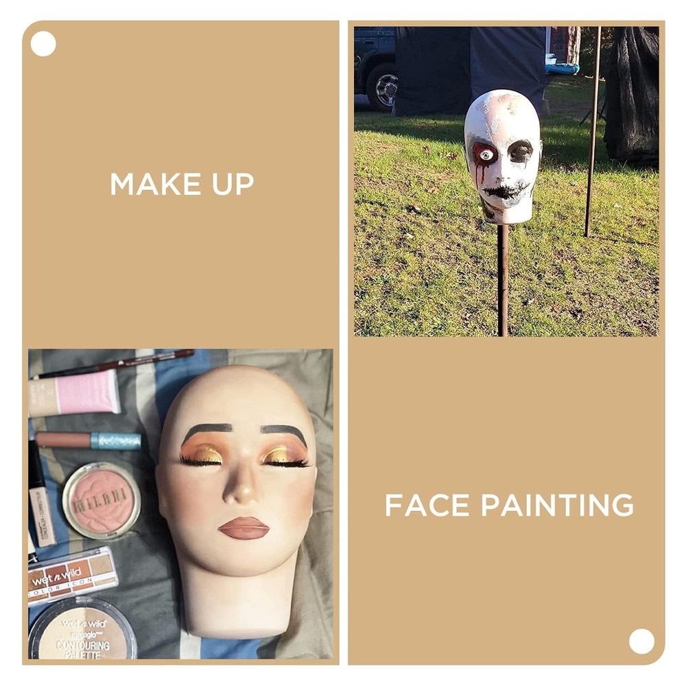 Soft-Touch Rubber Lash Practice Head - Durable & Multi-Use for Makeup Experts