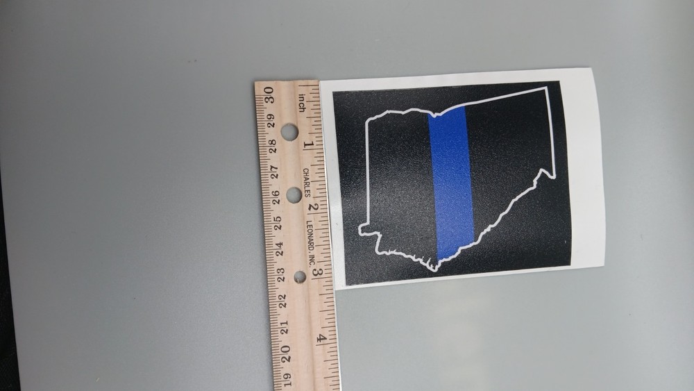 Georgia State Shaped The Thin Blue Line Sticker