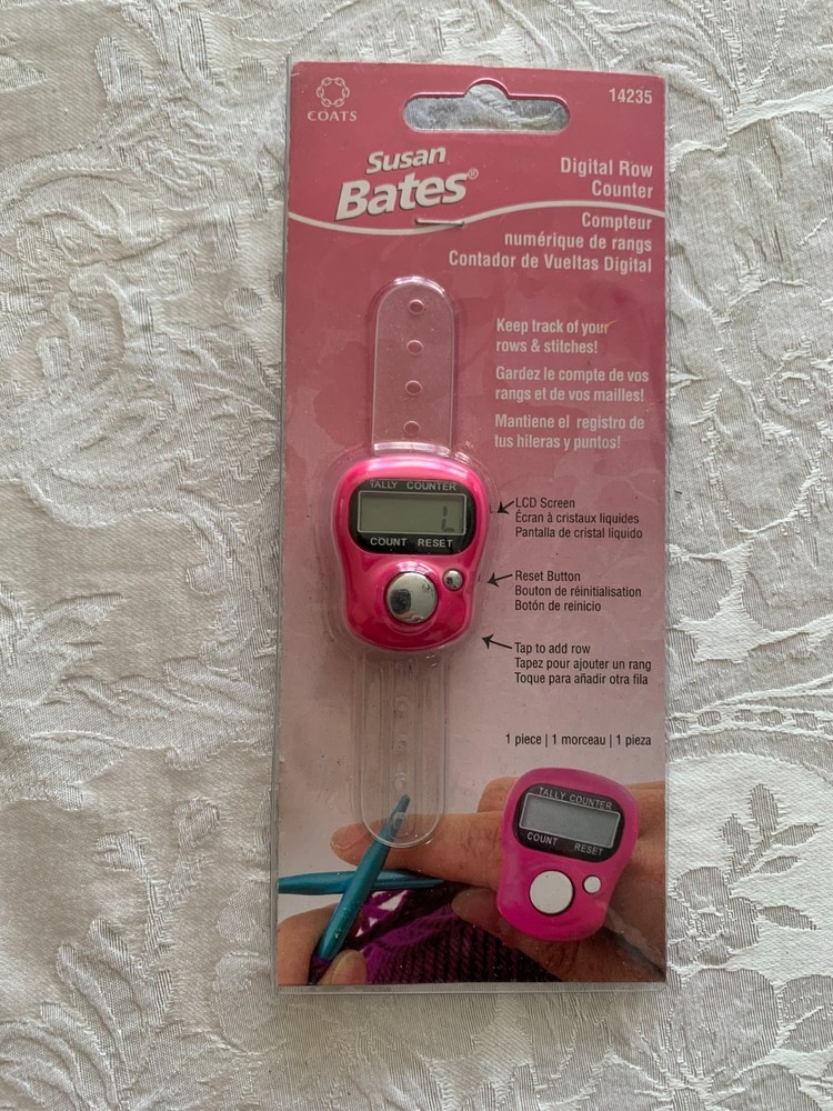 Susan Bates Digital Row Counter- Pink - NEW