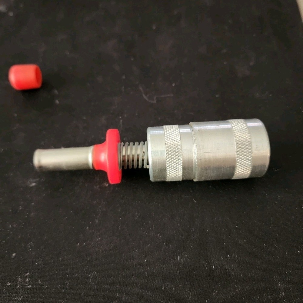Stainless Steel Quick Coupler with Red Cap