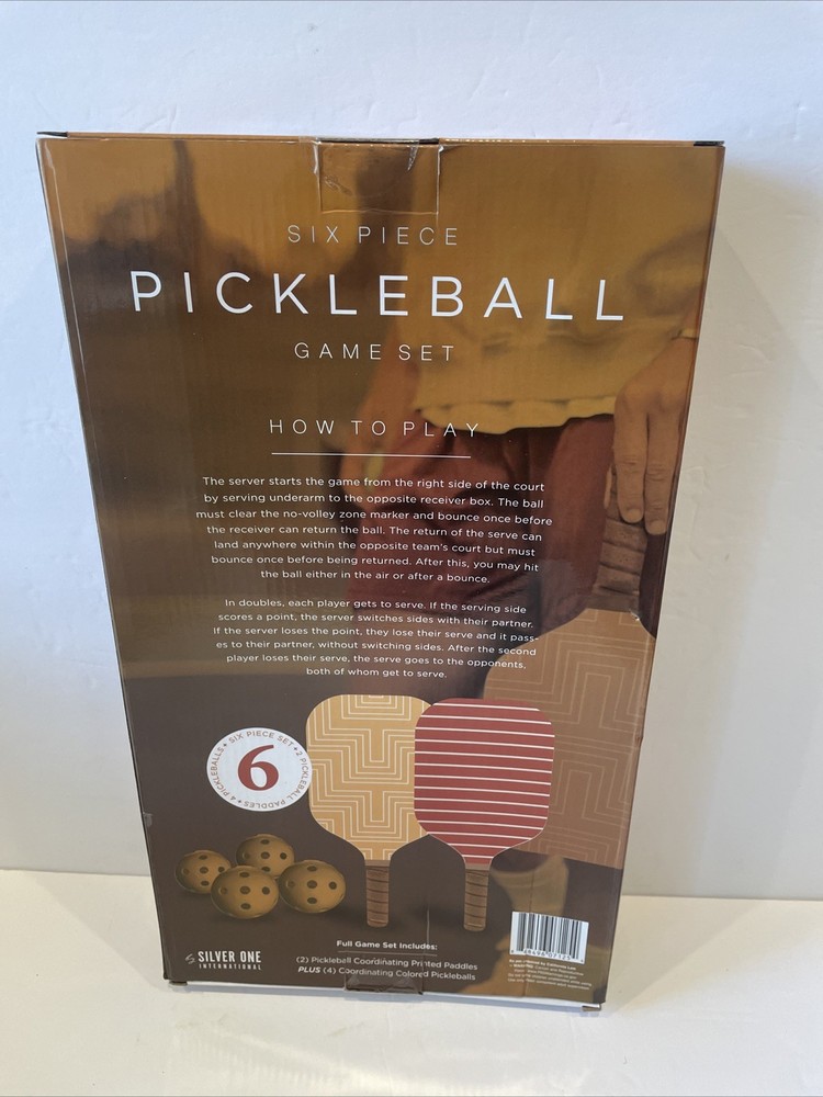 Six Piece Pickleball Set Includes 2 Paddle 4 Balls