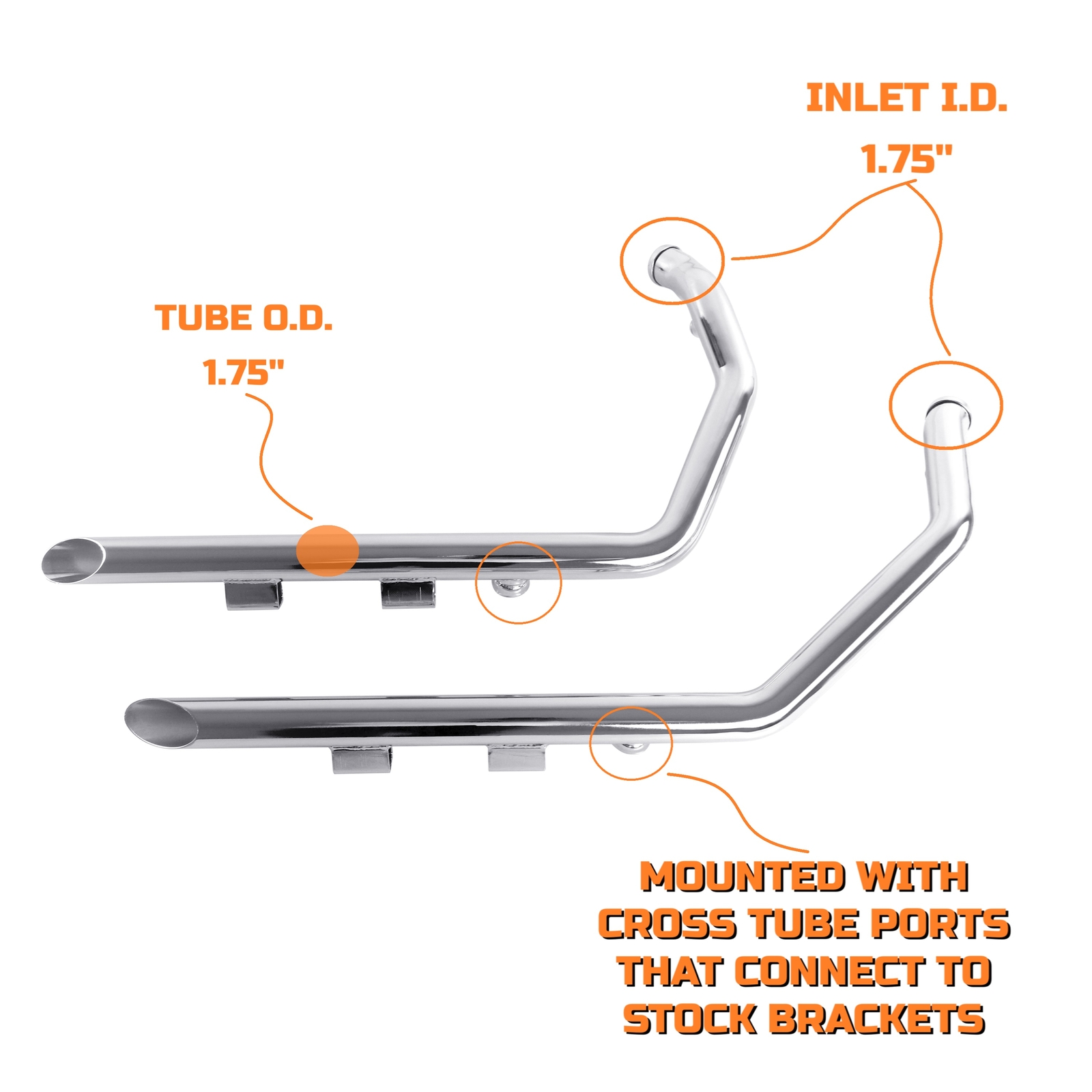 Aggressive Tone Drag Exhaust for Harley Sportster 2004-2013 Models Rumble
