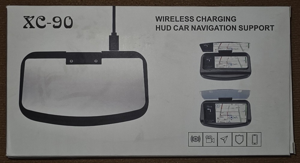 XC-90 Wireless Charging HUD Car Navigation Support
