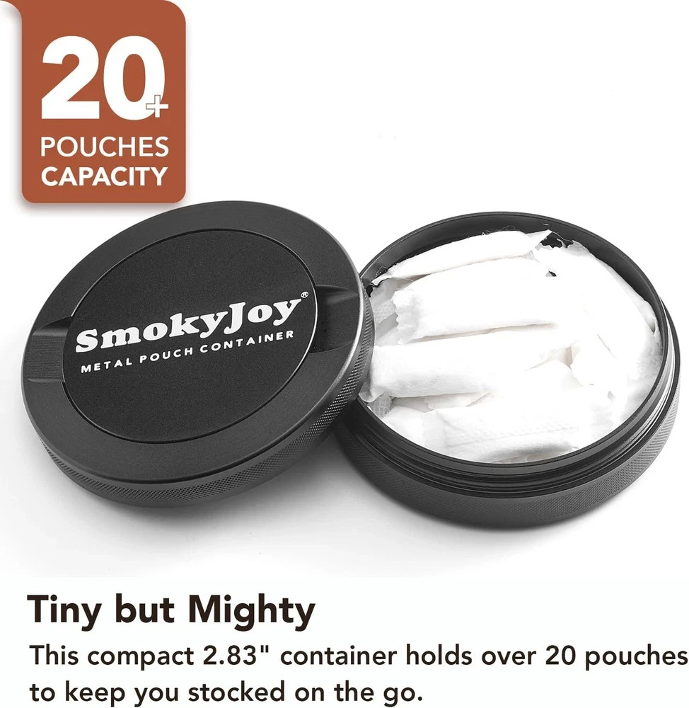 Metal Smell-Proof Pouch Container Double Decker Aluminum Storage Case