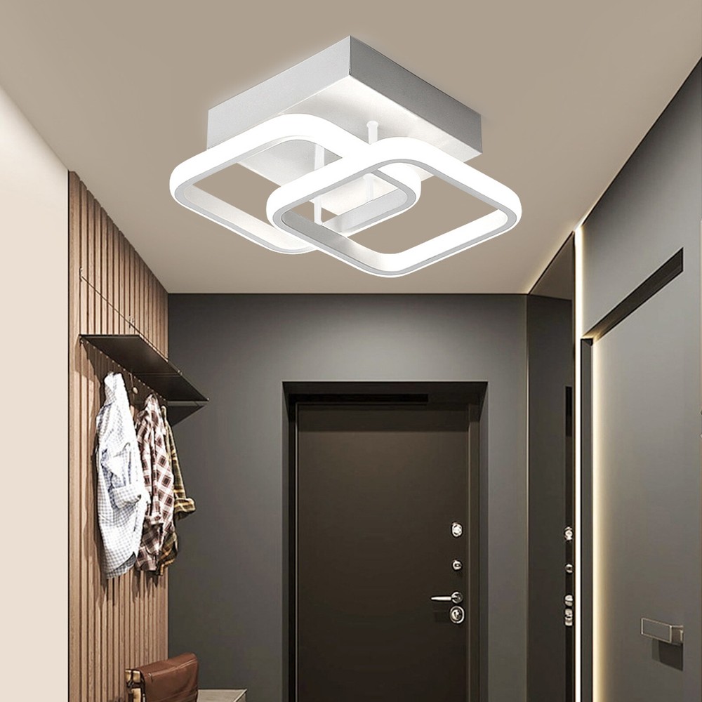 Square LED Ceiling Light Flush Mount Kitchen Bedroom Down Lighting Fixture Lamp