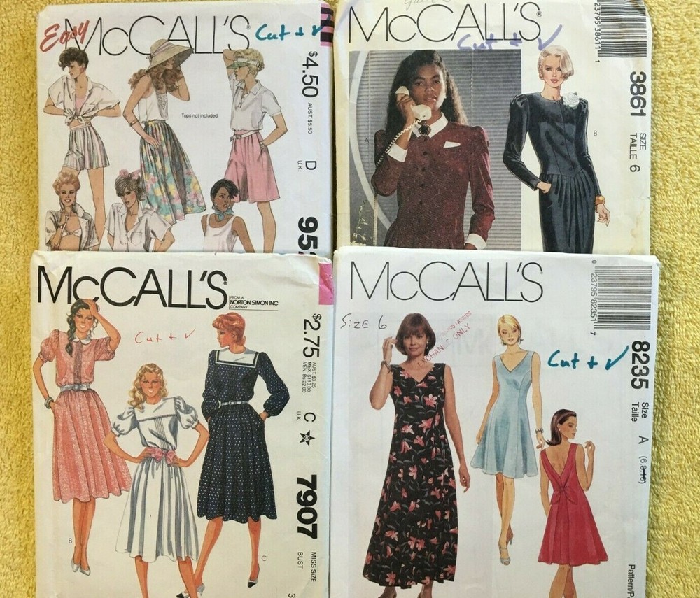 McCall's Patterns (W) ~ CUT PATTERNS ~ All Size 6 * ~ * ~ * ~ * ~ Listing 5328