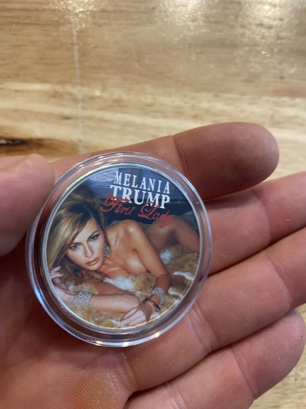 Melania Trump Coin NSFW MAGA Novelty Anti Biden Clinton Obama Collector NUDE
