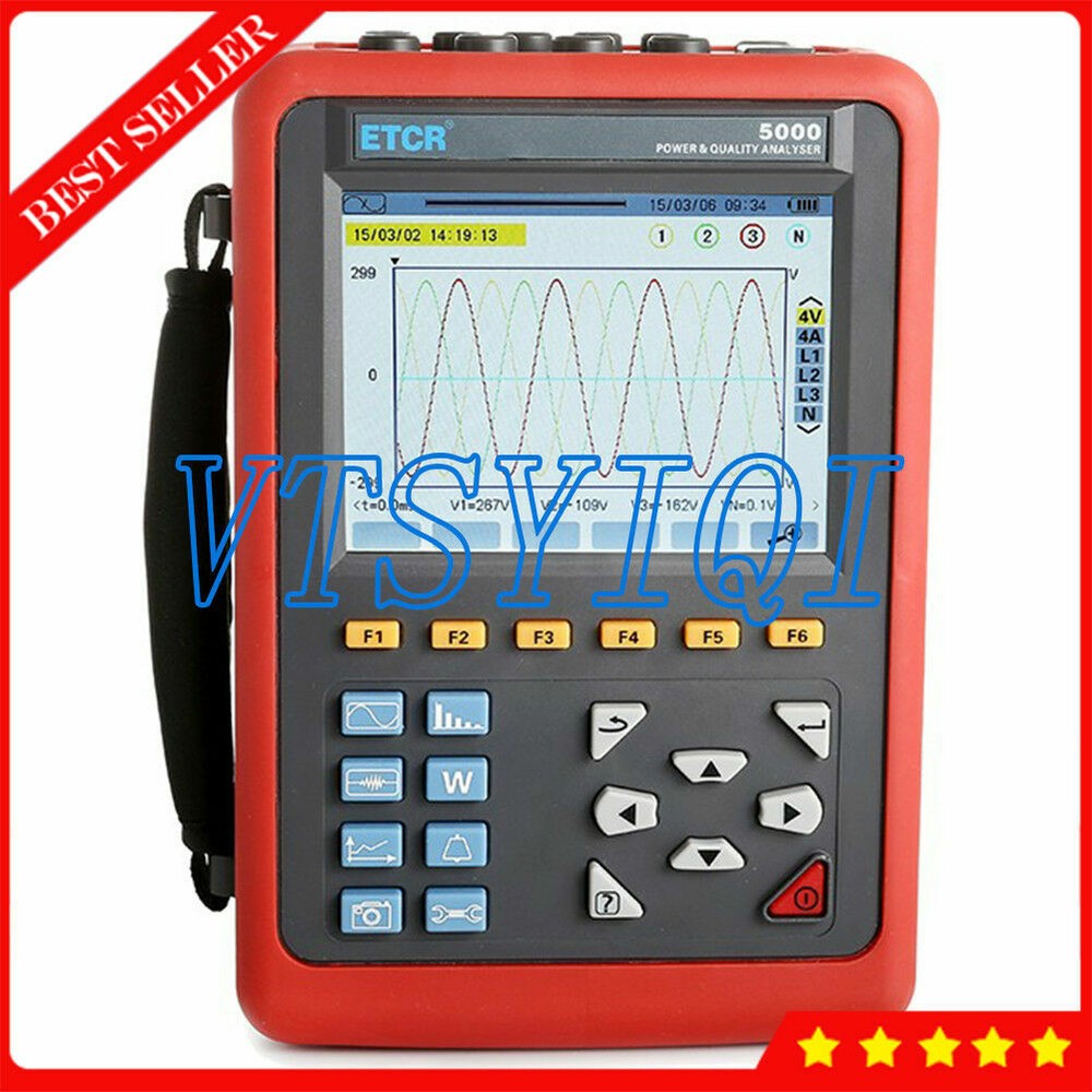 Three Phase Power Quality Analyzer Meter ETCR008B Current Clamp Sensor ETCR5000