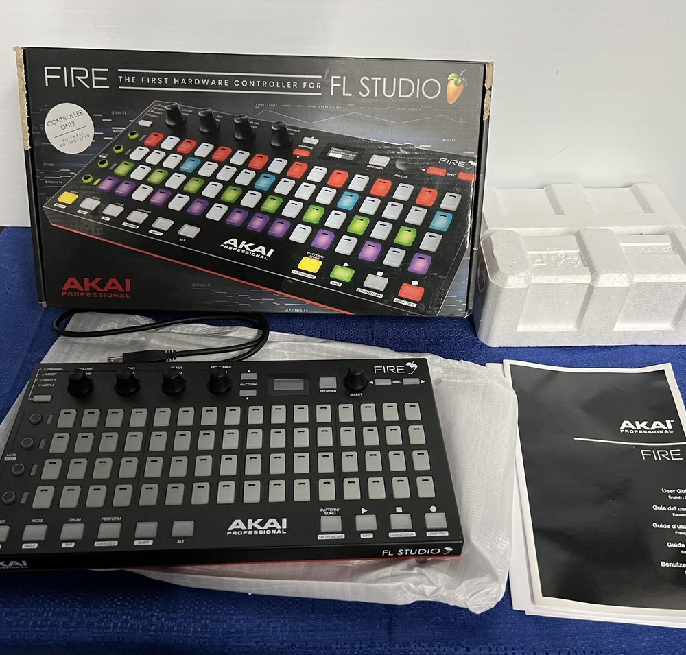 Akai Professional Fire FL Studio USB Midi Pad Controller Open Box
