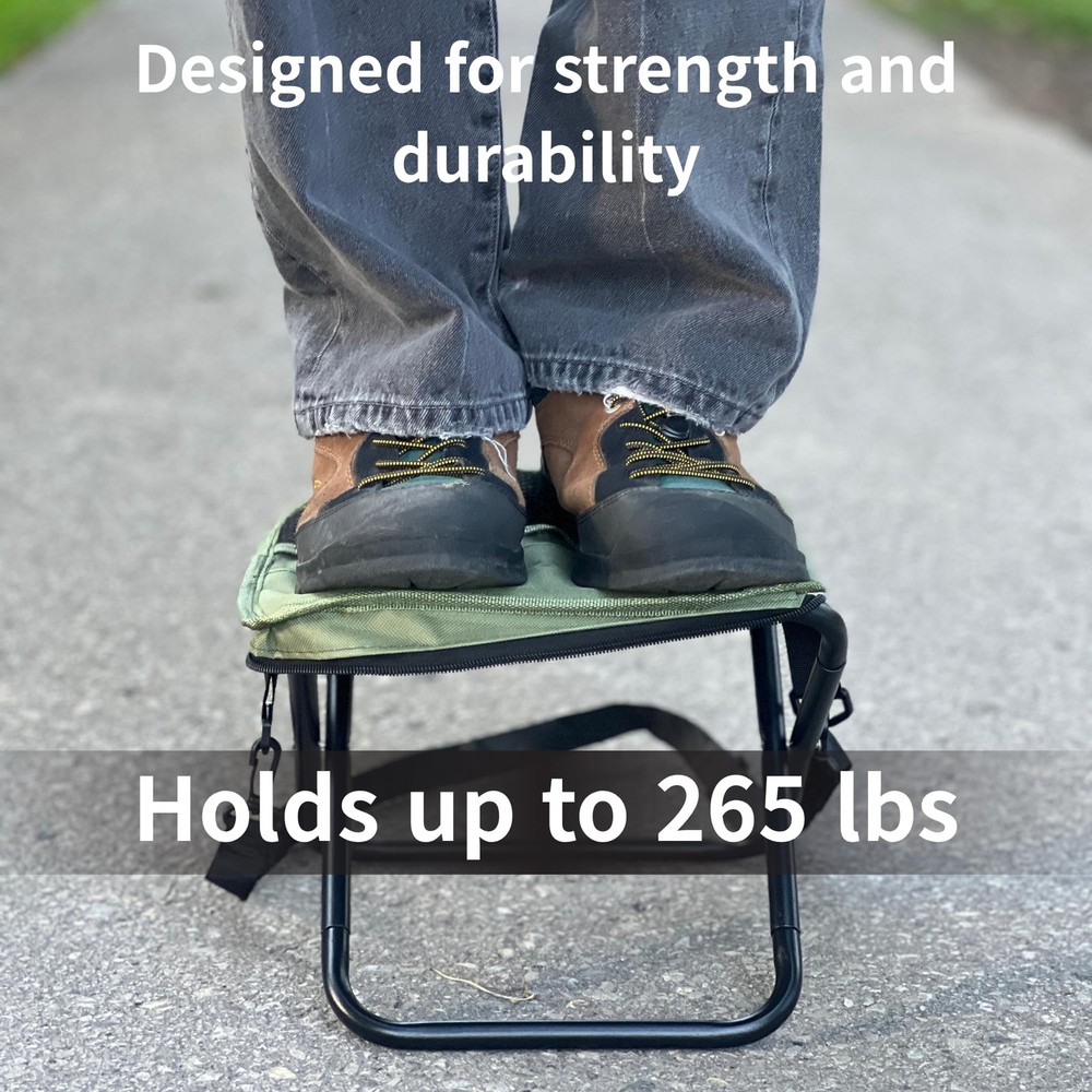 Folding Camp Stool, Lightweight Foldable Camping Stool, Compact Mini Chair fo...